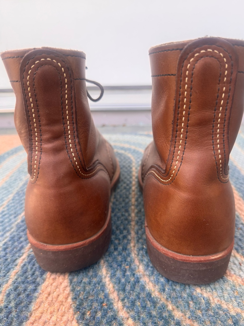 Red Wing Shoes Brown Leather Lace-Up Cap-Toe Boots size 10 - Picture 3 of 9